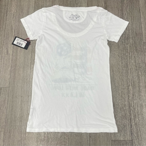 NWT Rockstars & Angel Freedom Tee Size Large White - Picture 3 of 7